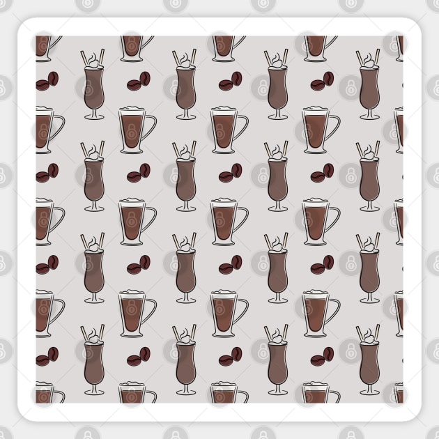 Coffee Pattern 1 Sticker by BrewBureau